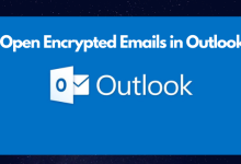 open encrypted emails in Outlook