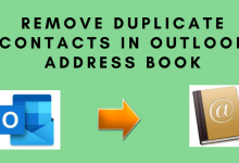 Remove duplicate contacts in Outlook address book