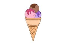 How to draw an ice cream