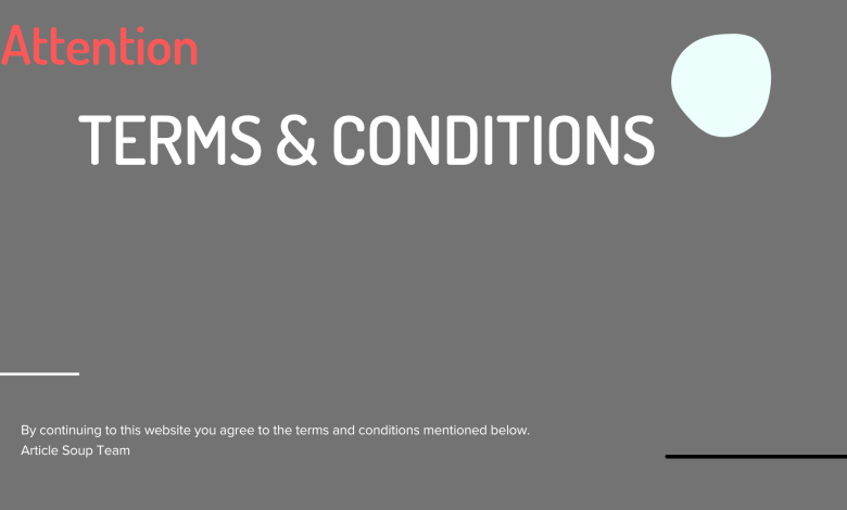 Terms and conditions | Article Soup